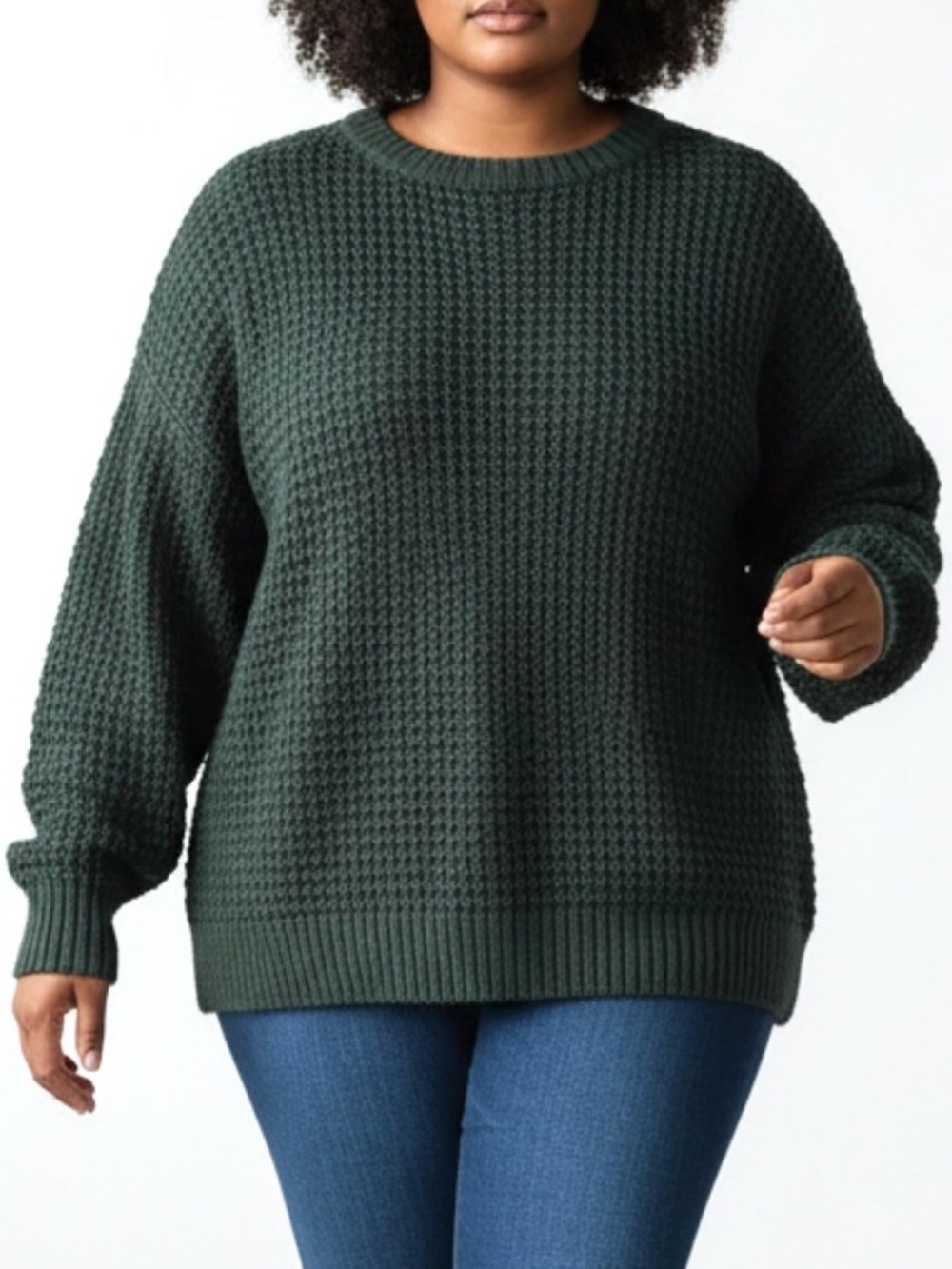 Old Navy Shaker chunky knit Pullover Sweater women’s size large crewneck Y2K